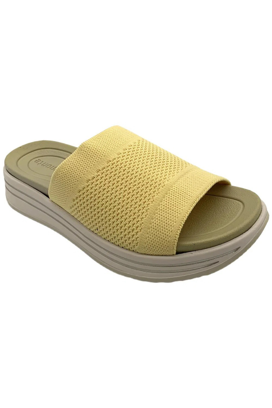Rieker Women's Jocelyn 61 Slip-On Slide Sandals Yellow - Medium